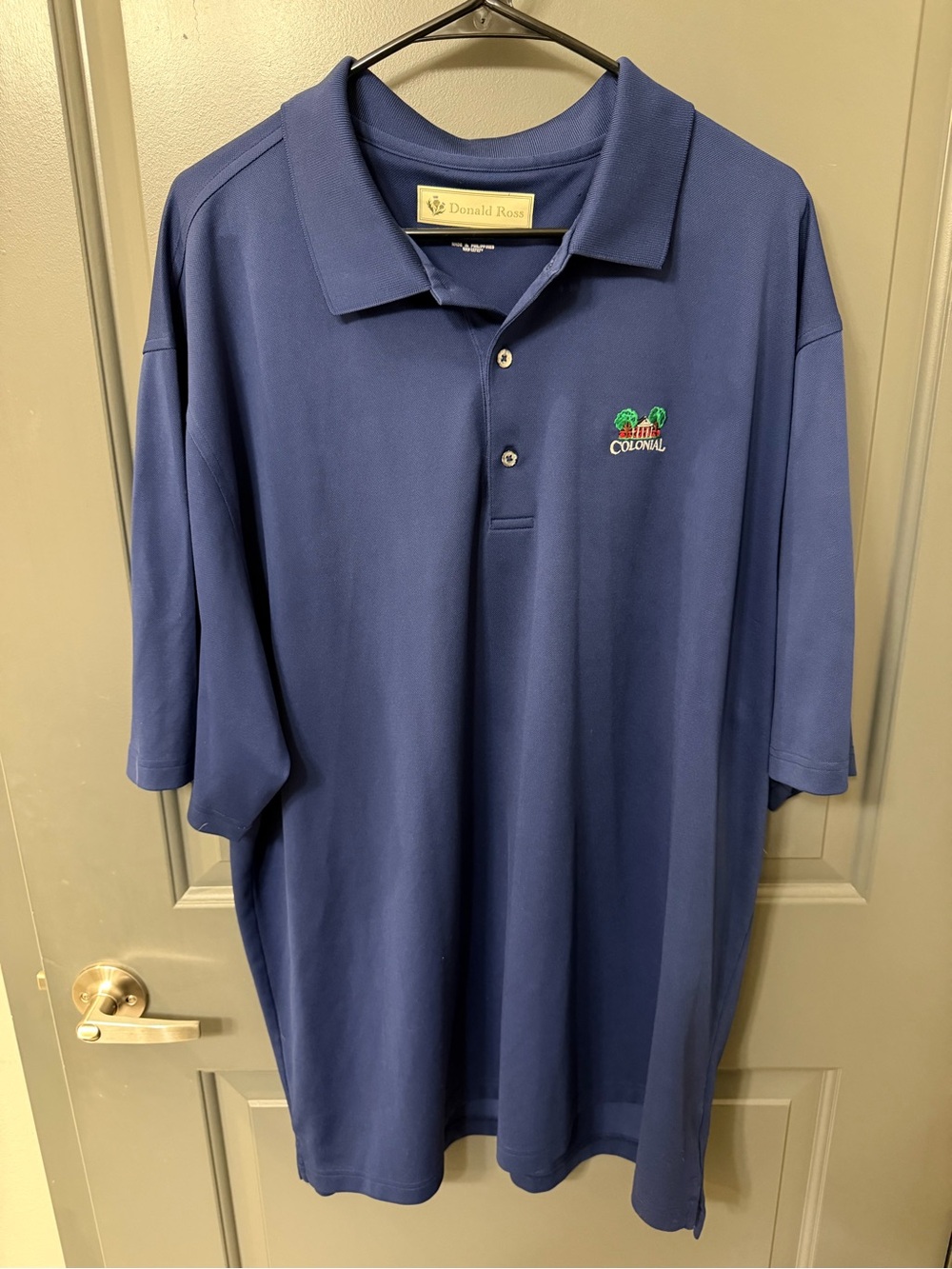 Donald Ross Golf Polo Men’s XXL Blue Colonial Embroidered Performance